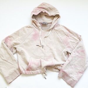 2/25 Pam & Gela Cropped Hoodie Acid Wash Tie Dye Pullover